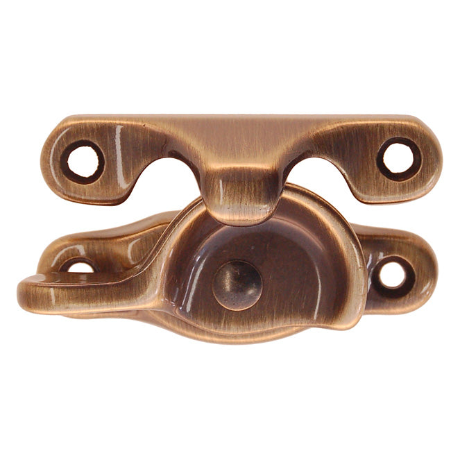 Classic Traditional Solid Brass Sash Lock in Antique Brass - Purdy Hardware - Hooks