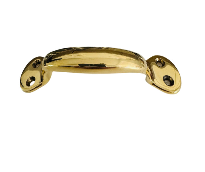 Vintage Polished Brass Handle or grip for drawers, doors and windows. - Purdy Hardware - Pulls