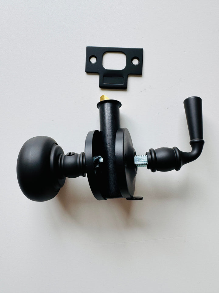 Oil rubbed Bronze Screen Door Mortise Latch with Knob & Lever - Purdy Hardware - Door Hardware