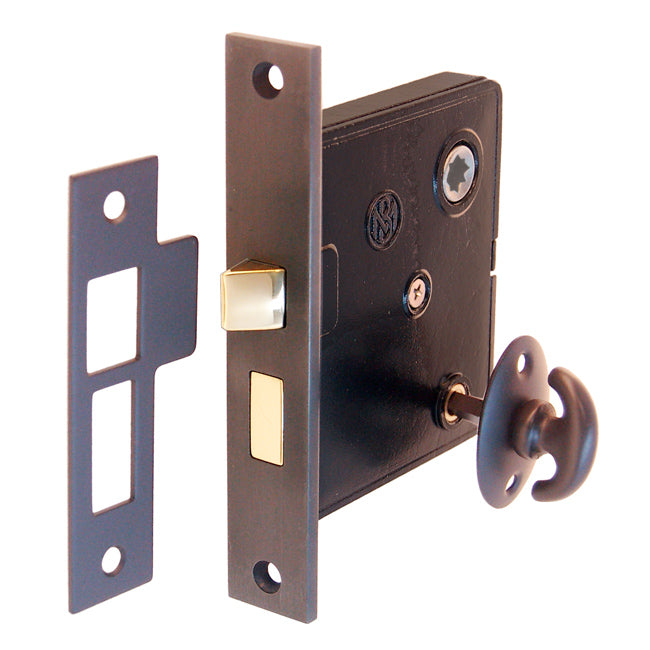 Oil Rubbed Bronze Interior Door Mortise Lock - Purdy Hardware - Hooks
