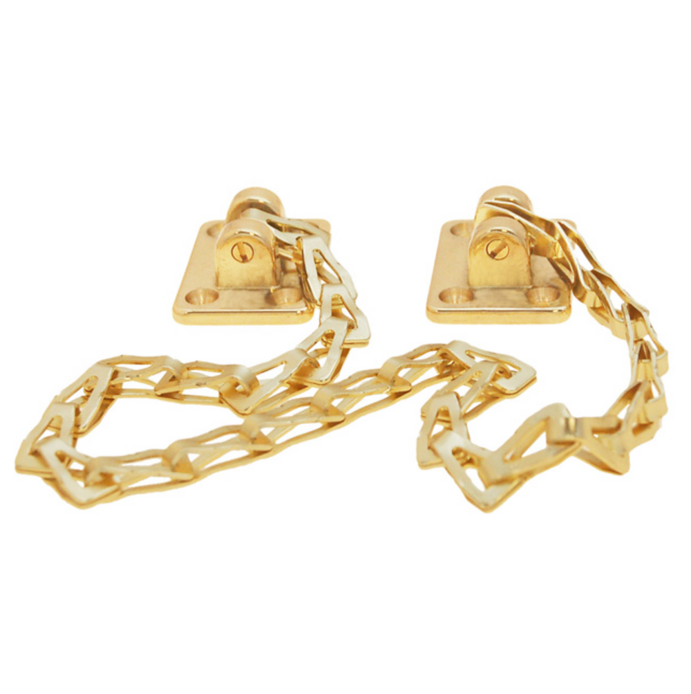 Polished Brass 15" Long Adjustable Transom Chain - Purdy Hardware - Window Hardware