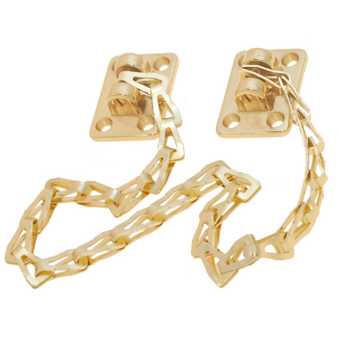 Polished Brass 15" Long Adjustable Transom Chain - Purdy Hardware - Window Hardware