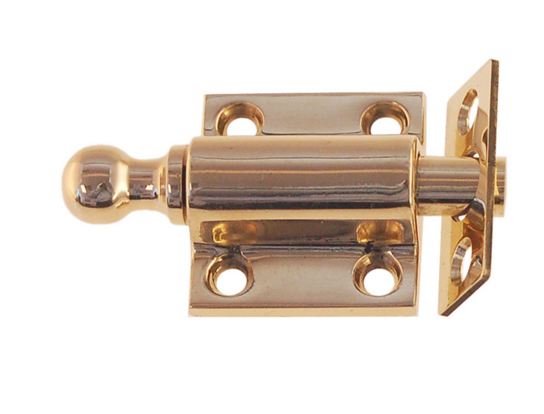 Sash ventilating bolt | Lacquered Brass - Purdy Hardware - Hooks