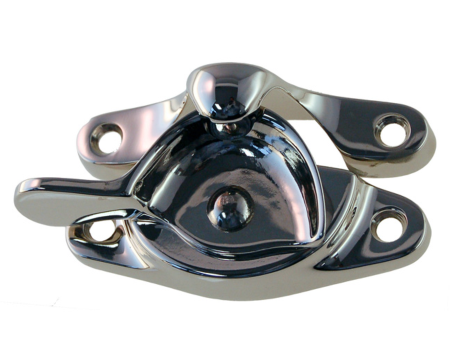 Crescent sash lock and strike for double-hung windows | Polished Nickel - Purdy Hardware - Crescent sash lock and strike for double-hung windows