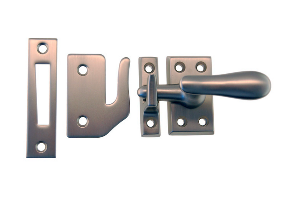 Casement window latch with 3 strikes | Brushed Nickel - Purdy Hardware - Window Lash