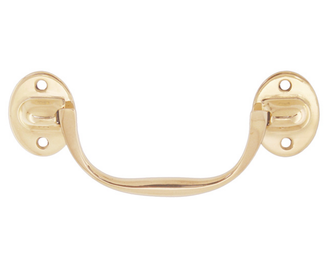 Polished Brass Large lifting Handle. - Purdy Hardware - Pulls