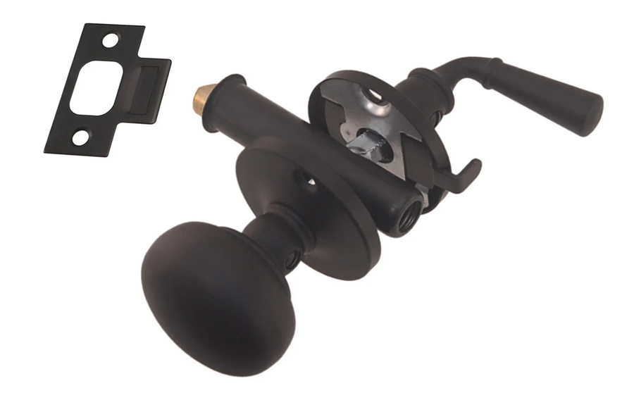 Oil rubbed Bronze Screen Door Mortise Latch with Knob & Lever - Purdy Hardware - Door Hardware