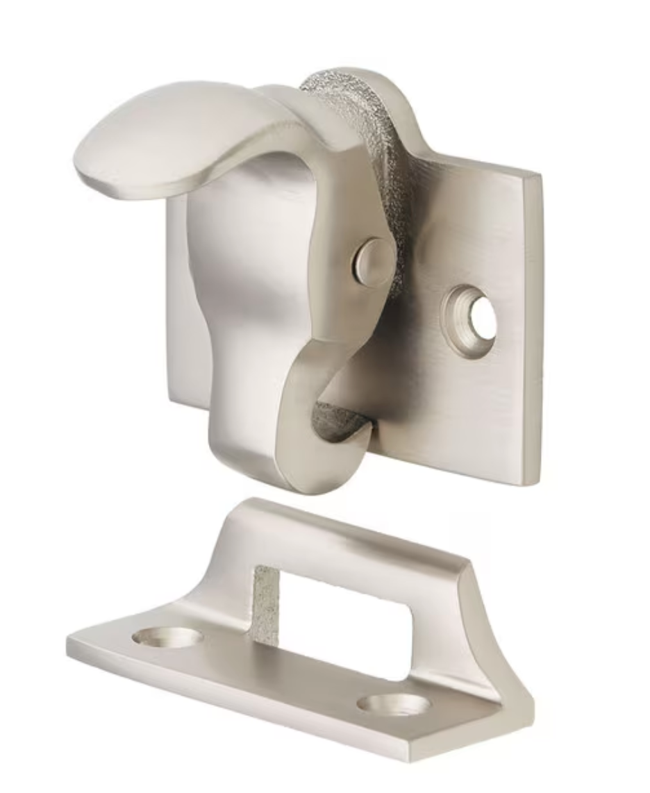 Brushed Nickel Sash Lock & Lift - Purdy Hardware - Sash Lock & Lift