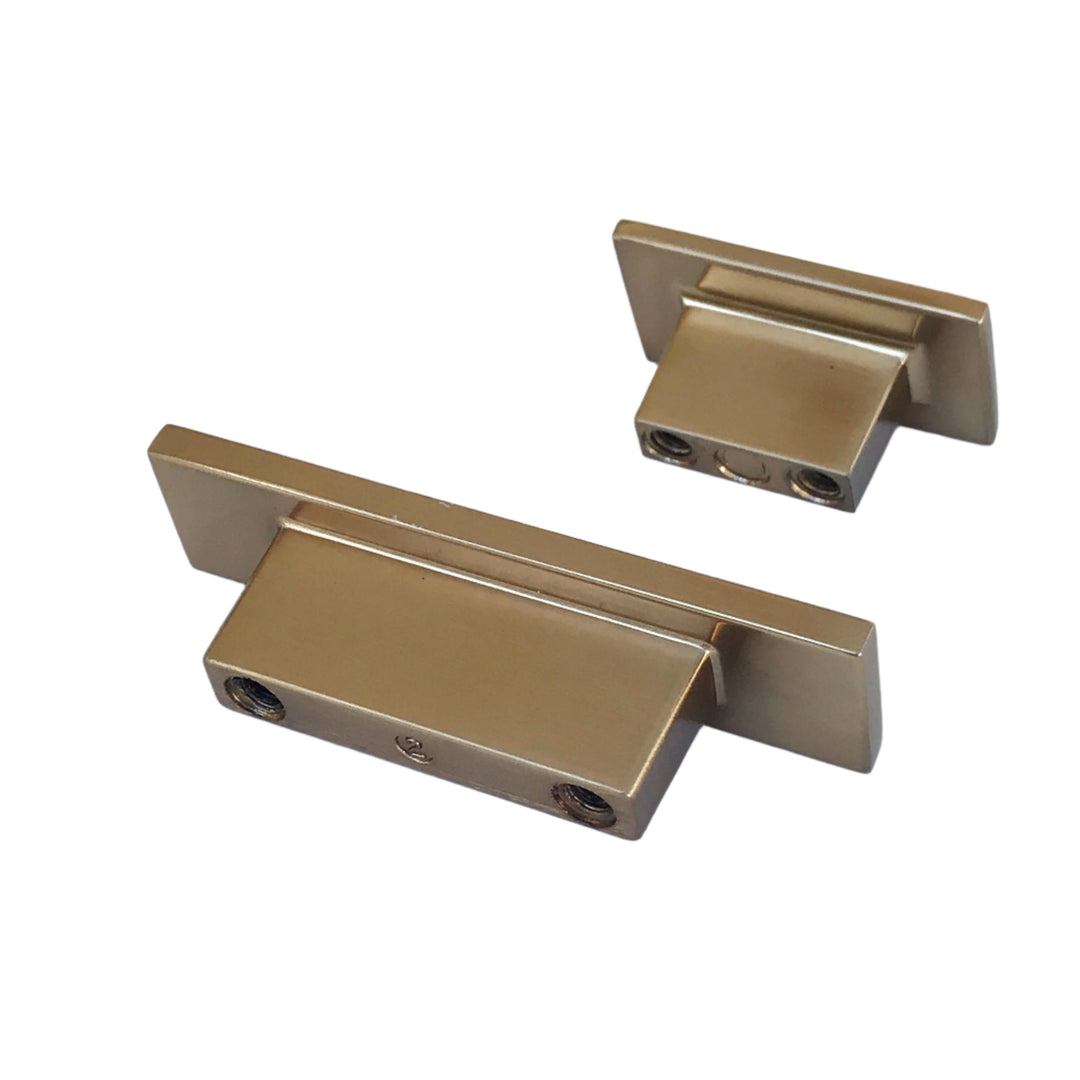 Champagne Bronze "Style 55" Rectangular Modern Cabinet Knob, Cabinet Drawer Pull, Modern Cabinet Hardware Farmhouse Drawer Pull