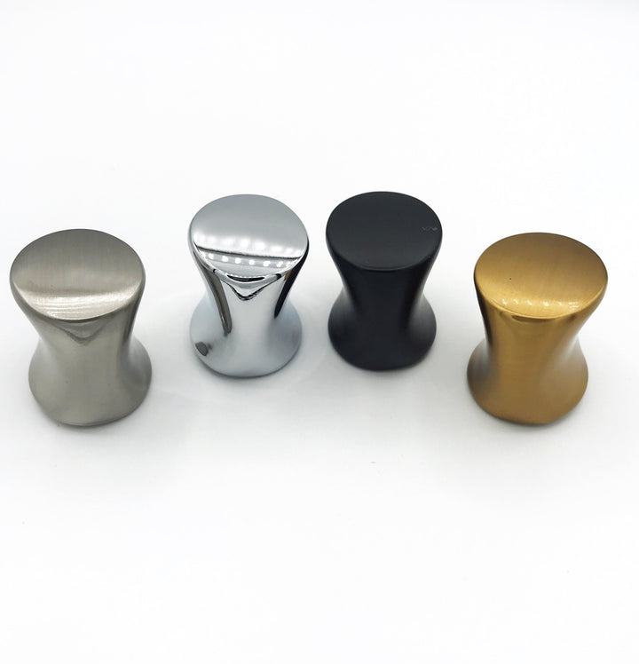 Oval "Novel" Brass, Chrome, Nickel, Matte Black Cabinet Knob