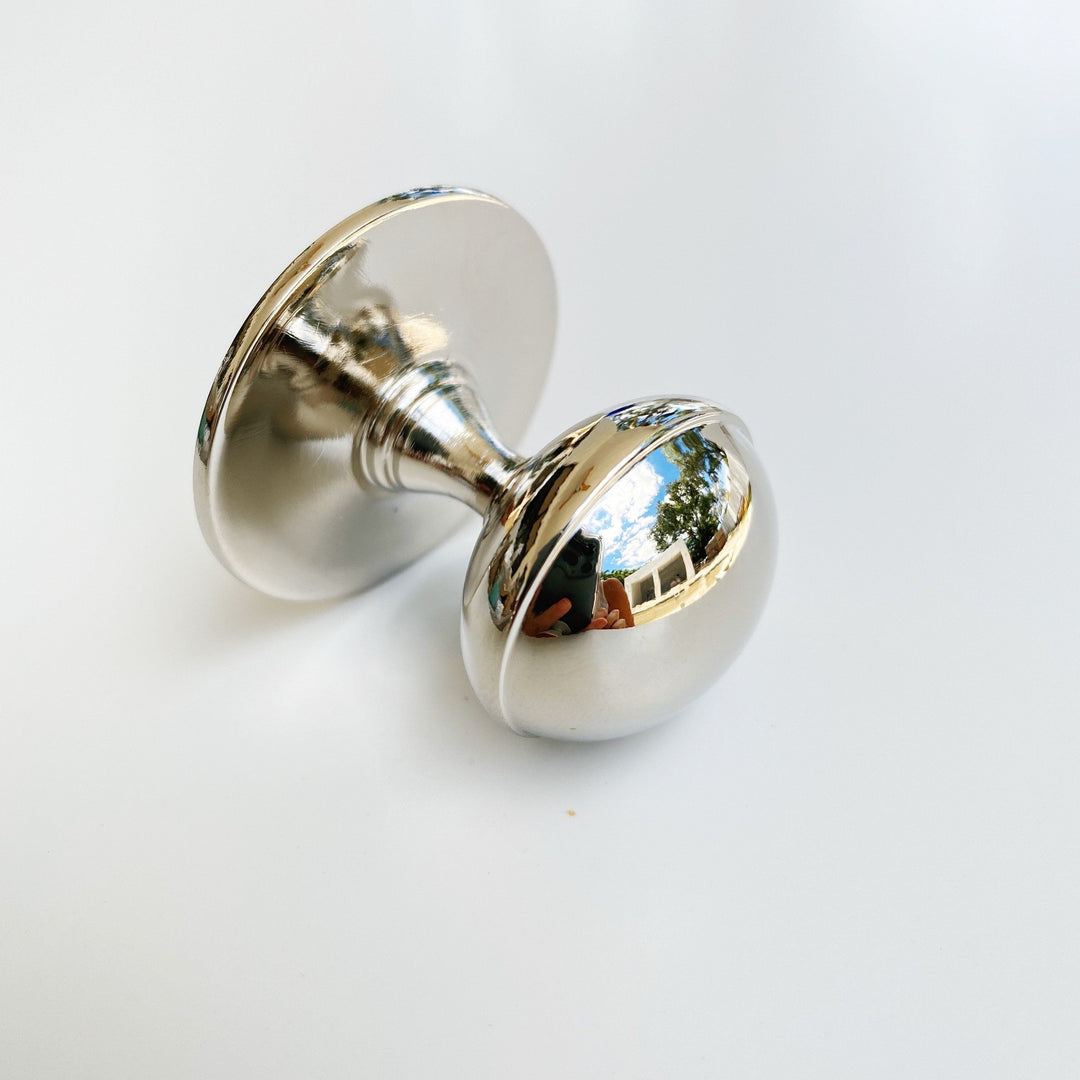 Polished Nickel Transitional "Queen" Cabinet Knob and Pulls, Drawer Pull, Kitchen Cabinet Hardware