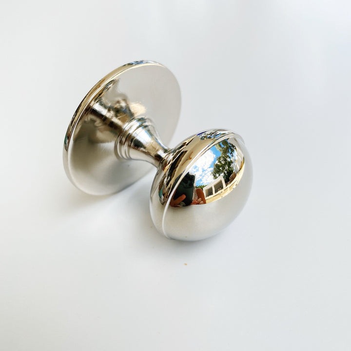 Polished Nickel Transitional "Queen" Cabinet Knob and Pulls, Drawer Pull, Kitchen Cabinet Hardware
