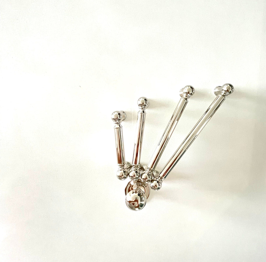 Polished Nickel Transitional "Queen" Cabinet Knob and Pulls, Drawer Pull, Kitchen Cabinet Hardware