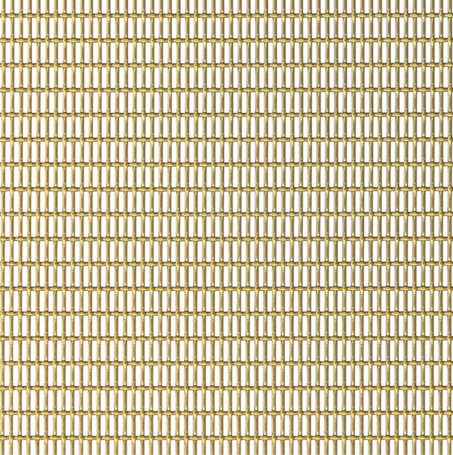 Wire Mesh Brass Architectural Woven  "Style A" Satin Brass Furniture and Creative Grille Mesh