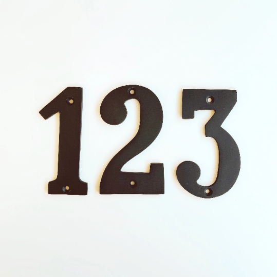 Solid Oil-Rubbed Bronze 4" House Numbers