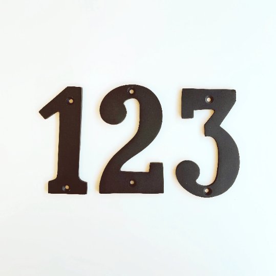 Solid Oil-Rubbed Bronze 4" House Numbers - Purdy Hardware - 