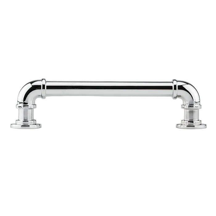 Chrome "Eklektikos" Pipe  Cabinet Knob & Drawer Pull