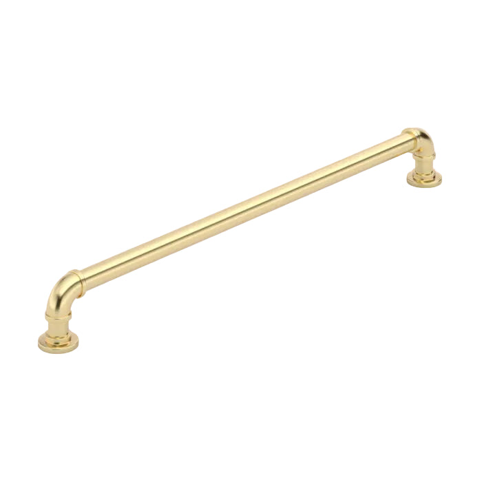 Satin Brass "Eklektikos" Pipe  Cabinet Knob &amp; Drawer Pull - Purdy Hardware - Cabinet Knobs and Pulls