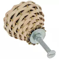 Rattan Woven Straw & Wire Cabinet Knob - Purdy Hardware - Knobs