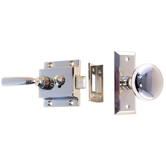 Solid Polished Nickel Screen Door Latch - Purdy Hardware - Hooks