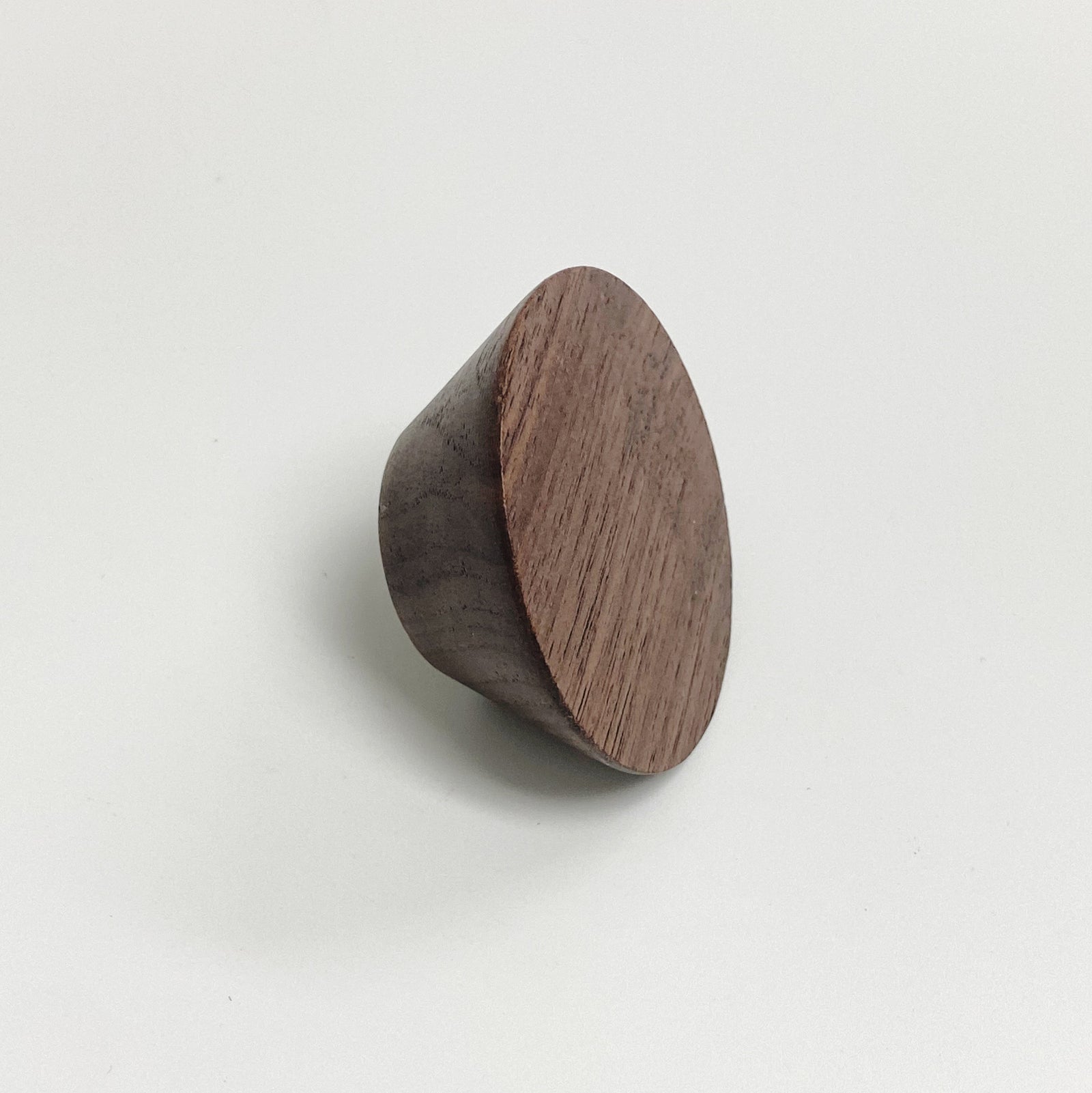 Dark Wood Mid-Century Cone Shaped Round Cabinet Knob - Purdy Hardware - Knobs