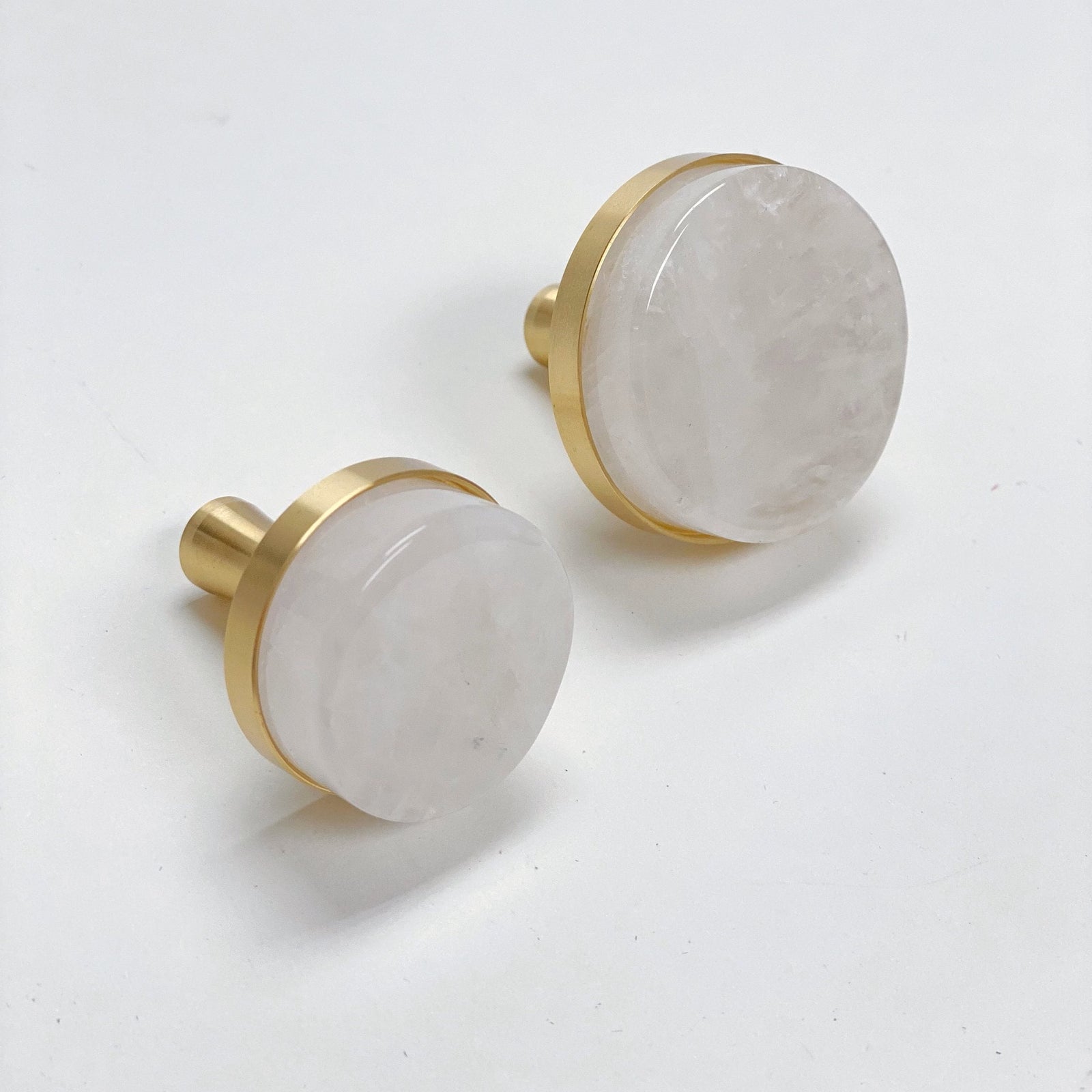 Crystal Brass Cabinet Knobs and Wall Hanging Hooks - Purdy Hardware - 