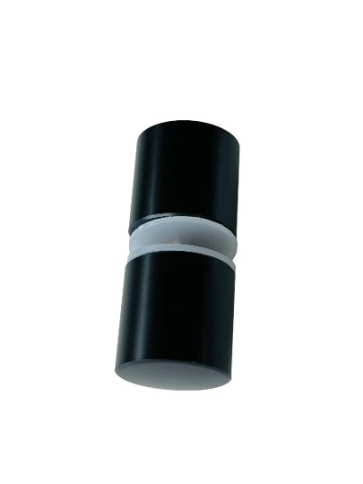 Glass Door Single Hole Black Coated Shower Knob - Purdy Hardware - 
