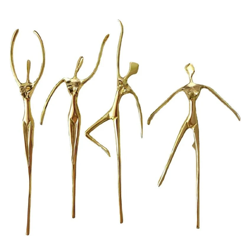 Brass Cabinet Ballet Dancers Drawer Pull - Purdy Hardware - 