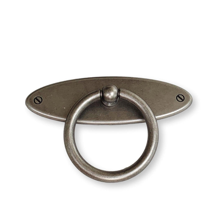 Antique Silver "Riccardo" Ring Pull with Backplate