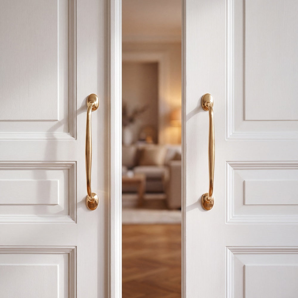 Handmade Solid Brass Cabinet Pull Handle – Golden Finish