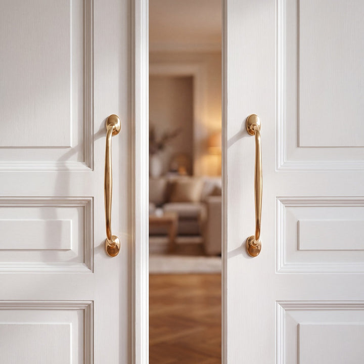 Handmade Solid Brass Cabinet Pull Handle – Golden Finish
