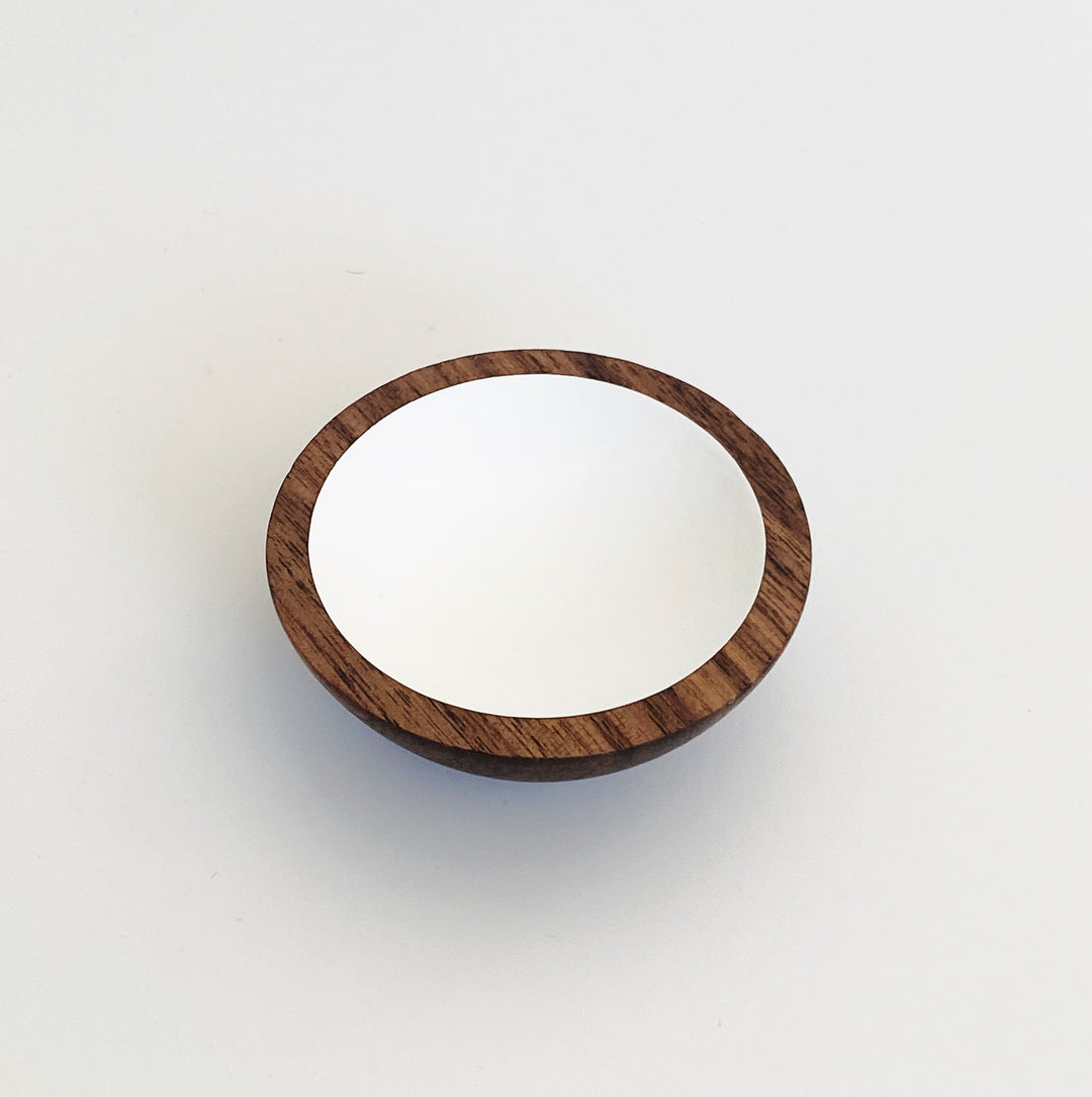 Wood White Center Round "Bowl" Cabinet Drawer Knobs - Purdy Hardware - Knobs