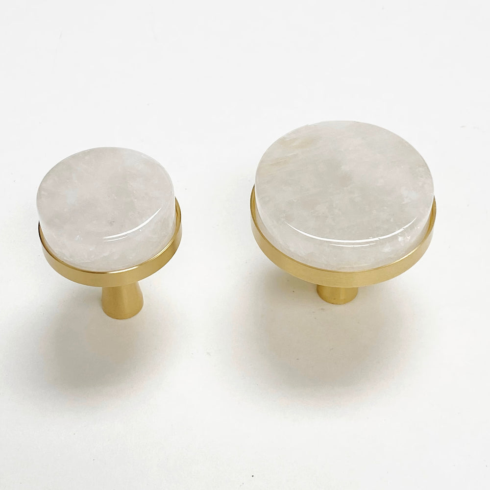 Crystal Brass Cabinet Knobs and Wall Hanging Hooks - Purdy Hardware - 