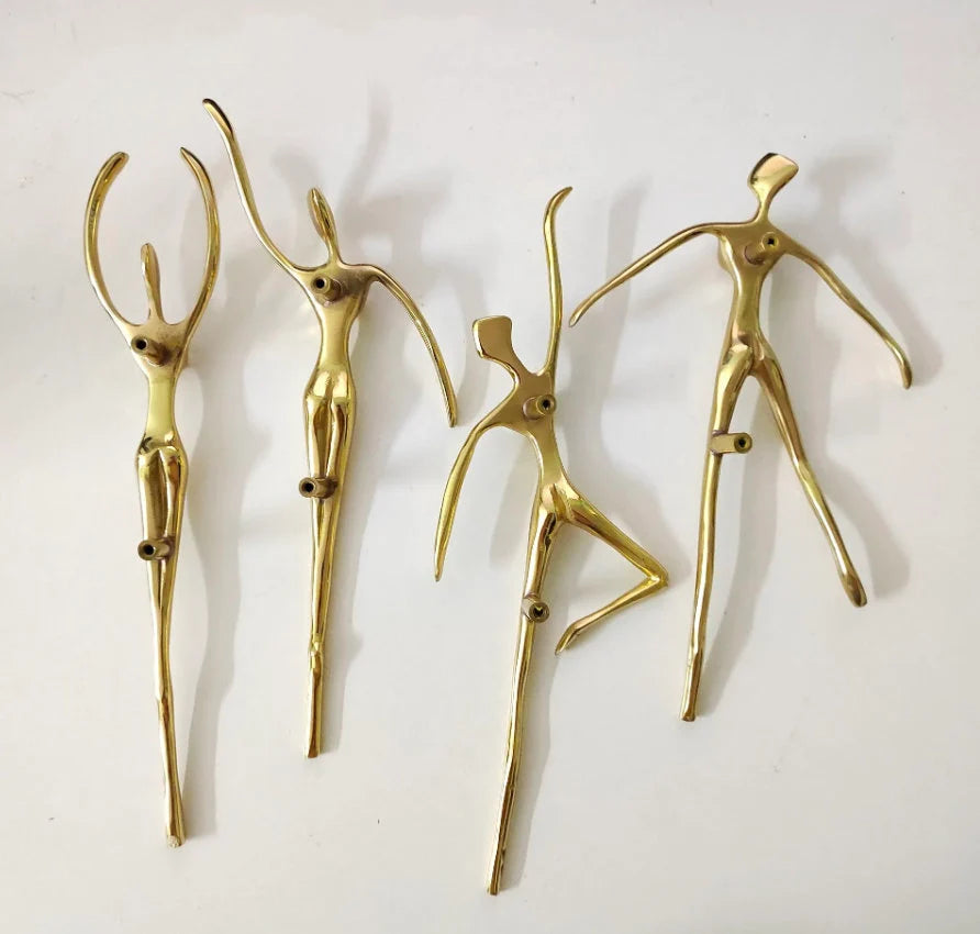 Brass Cabinet Ballet Dancers Drawer Pull - Purdy Hardware - 