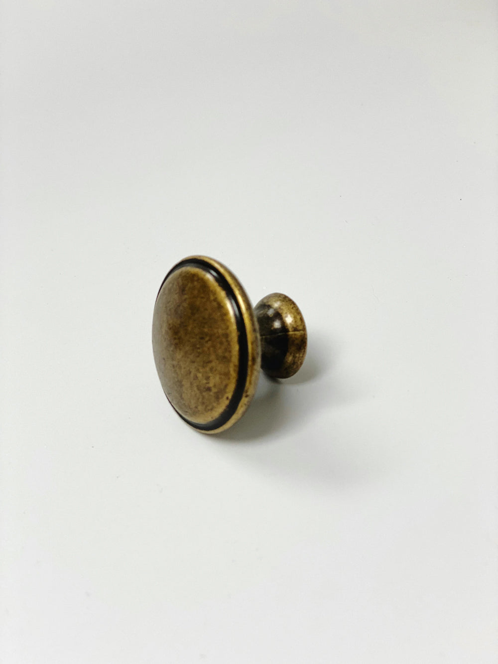 Antique Brass Round Cabinet Knob - Purdy Hardware - 
