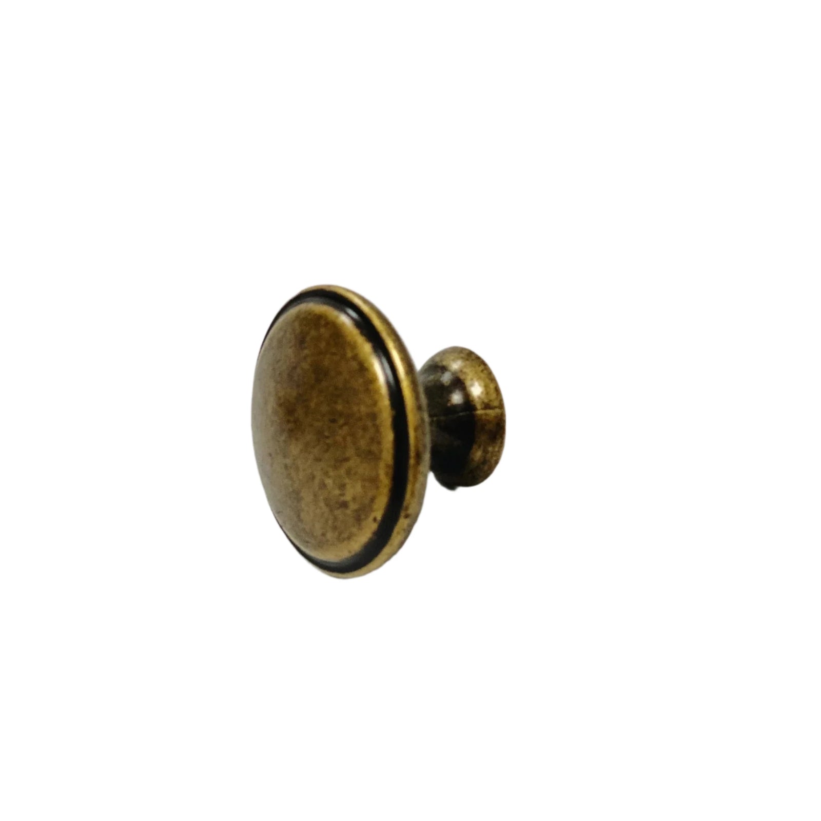Antique Brass Round Cabinet Knob - Purdy Hardware - 