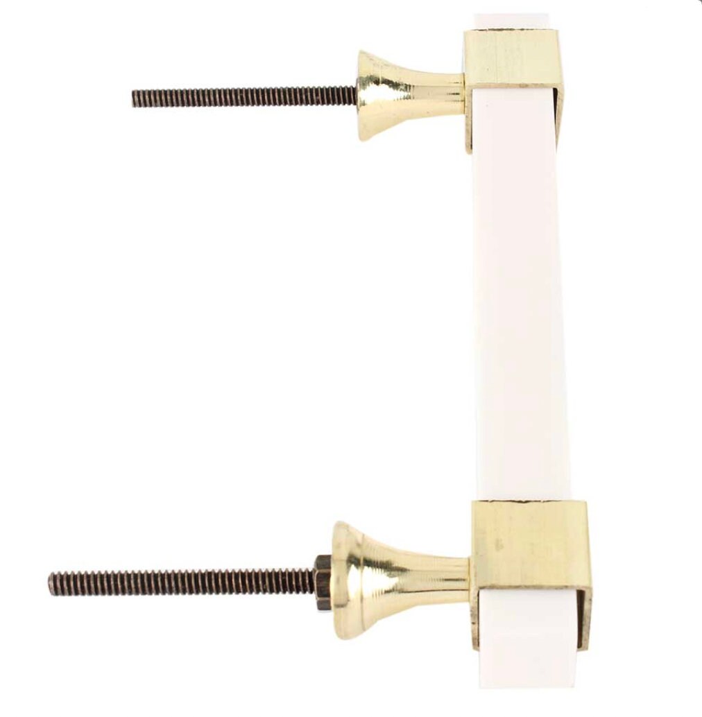 Brass Cabinet Off-White Natural Bone Drawer Pull - Purdy Hardware - 