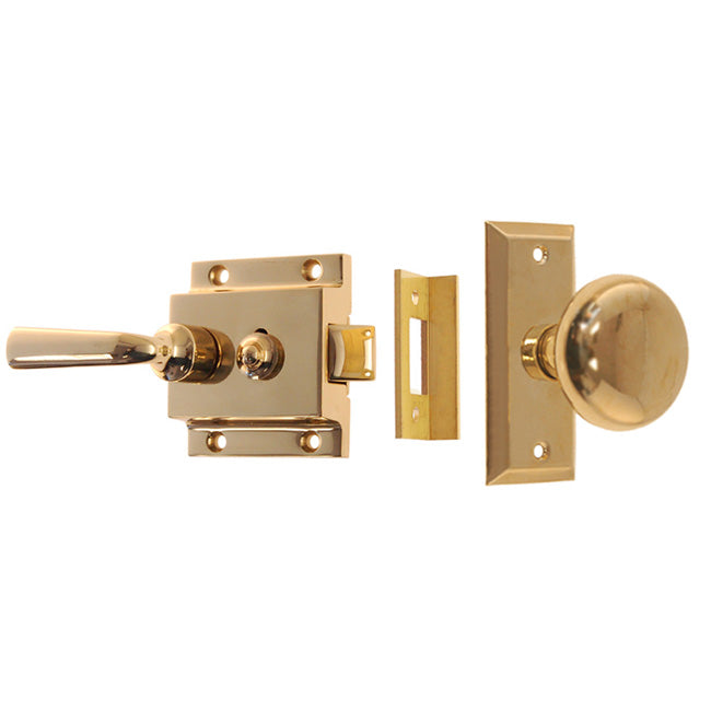 Solid Polished Brass Screen Door Latch - Purdy Hardware - Hooks