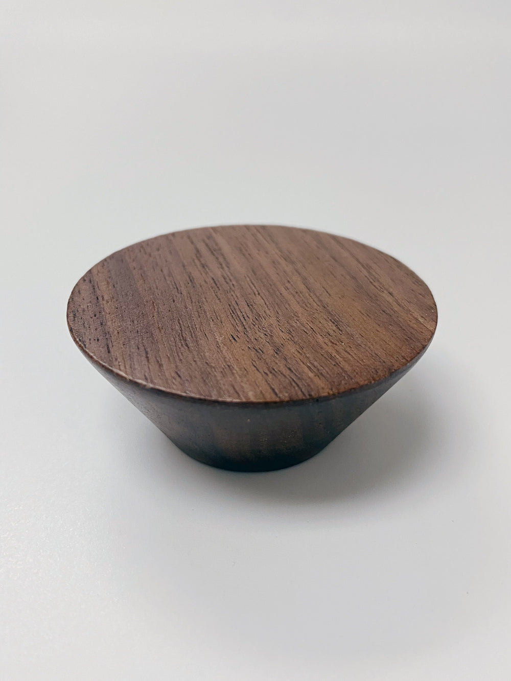 Dark Wood Mid-Century Cone Shaped Round Cabinet Knob - Purdy Hardware - Knobs