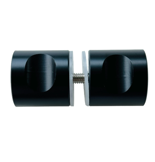 Glass Door Single Hole Black Coated Shower Knob - Purdy Hardware - 