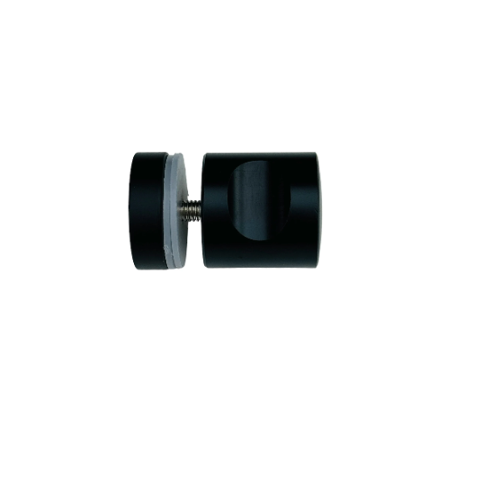 Glass Door Single Hole Black Coated Shower Knob - Purdy Hardware - 