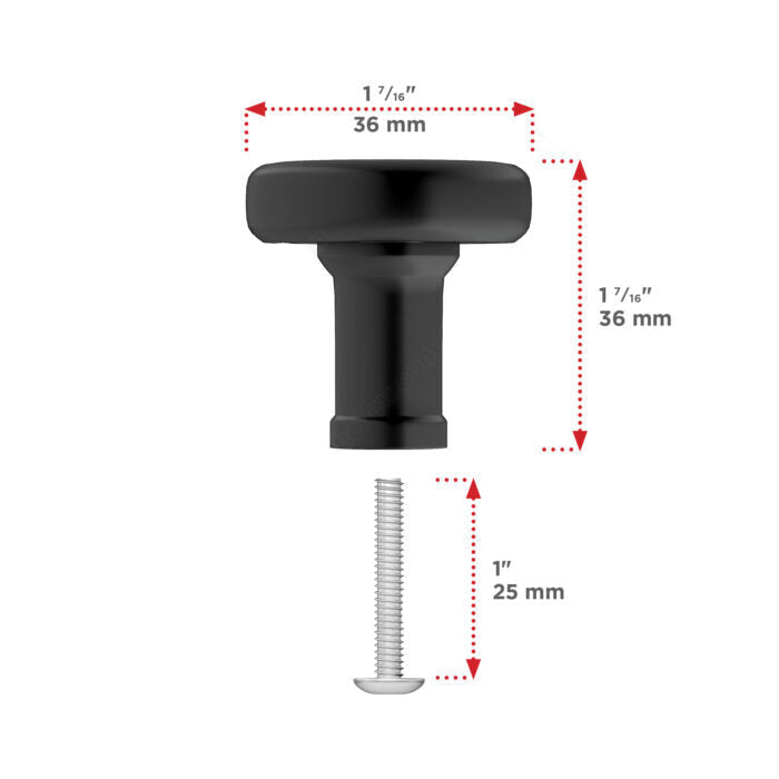 Matte Black "Eklektikos" Pipe  Cabinet Knob & Drawer Pull - Purdy Hardware - Cabinet Knob