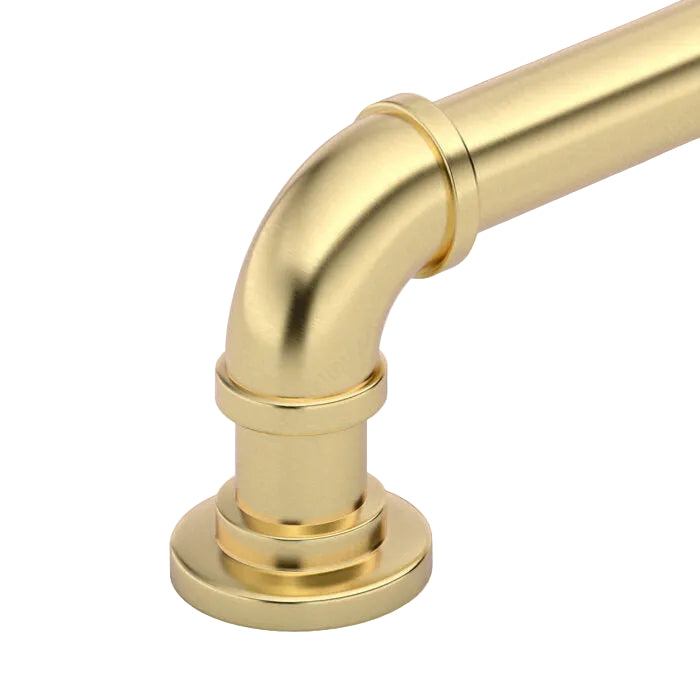 Satin Brass "Eklektikos" Pipe  Cabinet Knob &amp; Drawer Pull - Purdy Hardware - Cabinet Knobs and Pulls