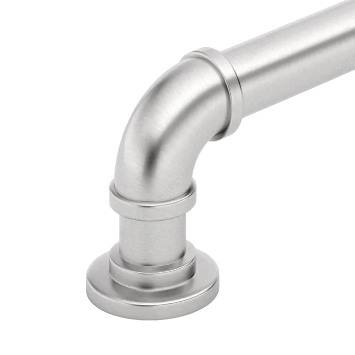 Brushed Nickel "Eklektikos" Pipe  Cabinet Knob & Drawer Pull