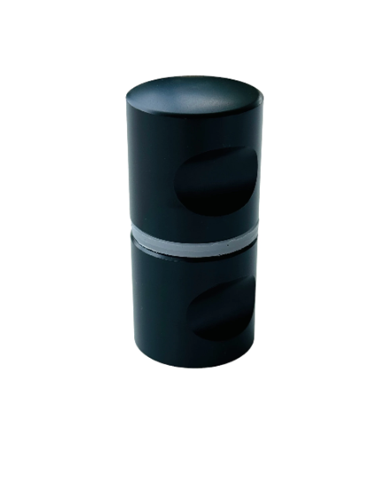 Glass Door Single Hole Black Coated Shower Knob - Purdy Hardware - 