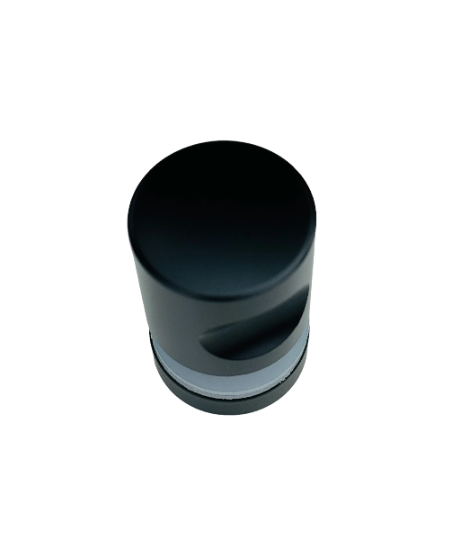 Glass Door Single Hole Black Coated Shower Knob - Purdy Hardware - 