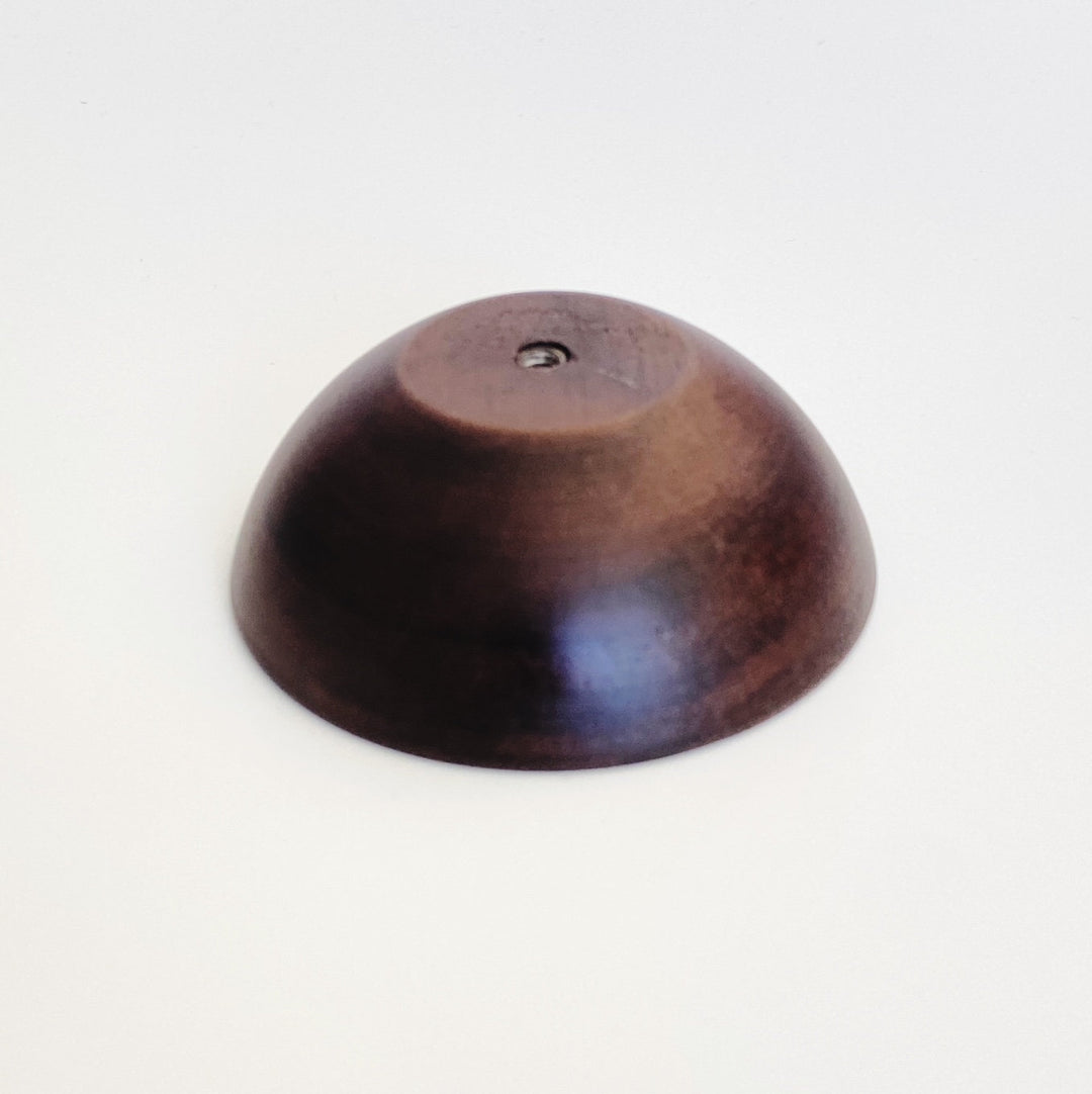 Wood Black Center Round "Bowl" Cabinet Drawer Knobs - Purdy Hardware - Knobs