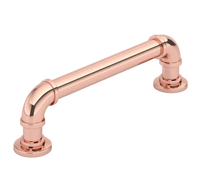 Polished Copper "Eklektikos" Pipe  Cabinet Knob &amp; Drawer Pull