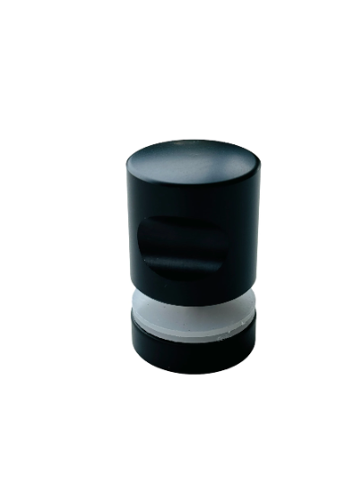 Glass Door Single Hole Black Coated Shower Knob - Purdy Hardware - 