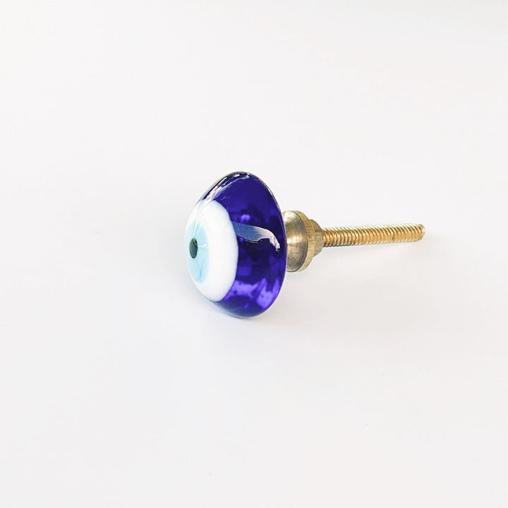 Evil Eye Glass Knob, "Blue" Modern Cabinet Hardware Farmhouse Drawer Knob - Purdy Hardware - 